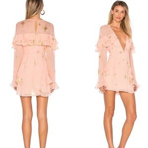 For Love And Lemons • Gilded Star Mini Dress S